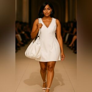 Handbag - Nine & Co. White Vegan Leather – Trendy & Spacious